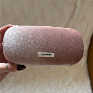 Miu Miu Blush Pink Velvet Eyewear Case